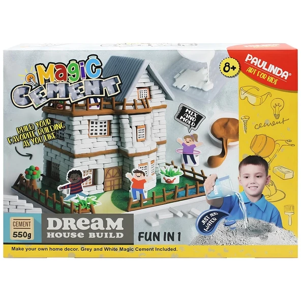 PARAPLY Paulinda Magic Cement Dream House Build Hobi Set 550 gr Kız Erkek Çocuk Oyuncak Eğitici Oyuncaklar ürün görseli 1
