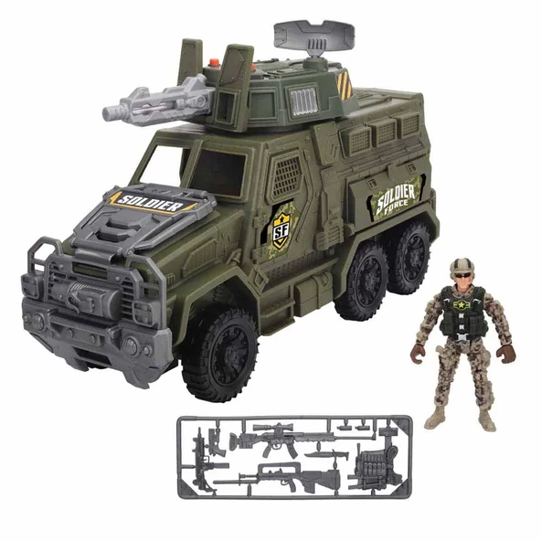 PARAPLY Soldier Force Taktik Komuta Kamyonu Kız Erkek Çocuk Oyuncak Eğitici Oyuncaklar ürün görseli 1