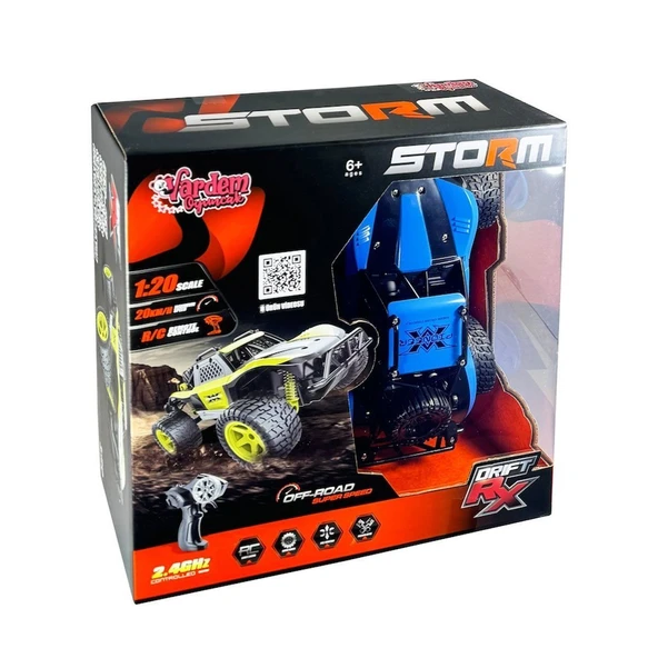 PARAPLY SYR-66764MA Kumandalı 2.4Ghz Şarjlı 1:20 Storm Drift Araba Kız Erkek Çocuk Oyuncak Eğitici Oyuncakla ürün görseli 1