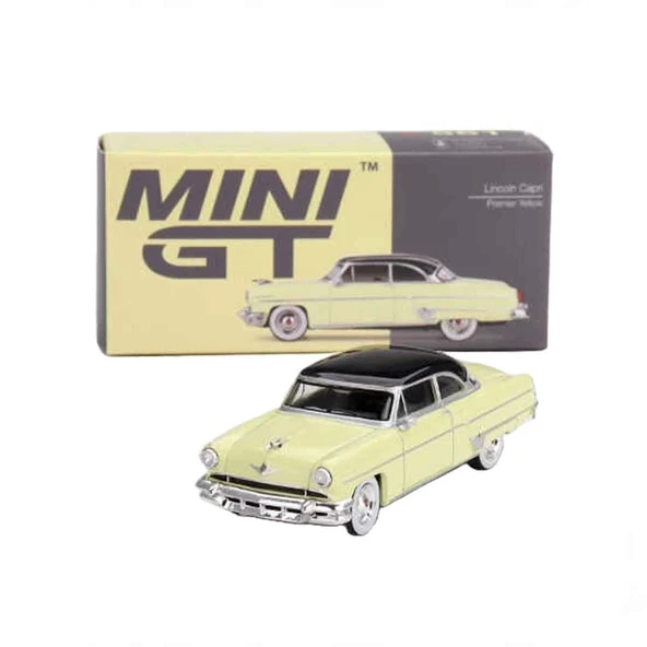 PARAPLY Mini GT 1:64 Lincoln Capri 1954 Premier Yellow Kız Erkek Çocuk Oyuncak Eğitici Oyuncaklar ürün görseli 1