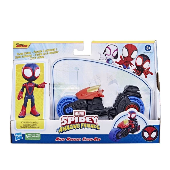 PARAPLY F6777 Spidey ve İnanılmaz Arkadaşları - Motorsiklet ve Figür +3 yaş Kız Erkek Çocuk Oyuncak Eğitici ürün görseli 1