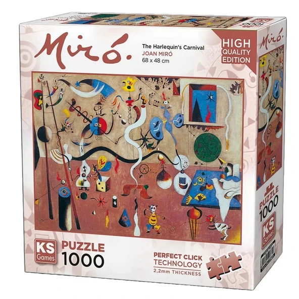 PARAPLY KS Games Miró: Carnival of Harlequin Puzzle 1000 Parça 20661 Kız Erkek Çocuk Oyuncak Eğitici Oyuncak ürün görseli 1
