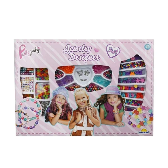PARAPLY Hobi Set 3 in 1 Set Boncuk Takı Tasarım Seti Kız Erkek Çocuk Oyuncak Eğitici Oyuncaklar ürün görseli 1