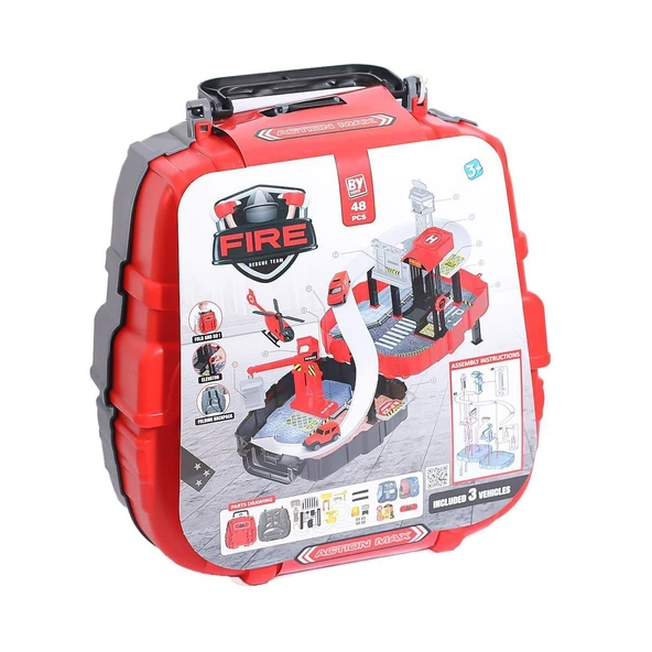 PARAPLY BP-620 ÇANTALI İTFAİYE YOL SET Kız Erkek Çocuk Oyuncak Eğitici Oyuncaklar ürün görseli 1
