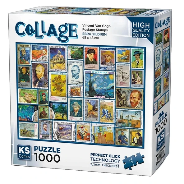 PARAPLY KS Games Postage Stamps - Gogh Puzzle 1000 Parça 20760 Kız Erkek Çocuk Oyuncak Eğitici Oyuncaklar ürün görseli 1