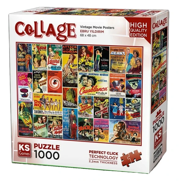 PARAPLY KS Games Vintage Movie posters Puzzle 1000 Parça 20759 Kız Erkek Çocuk Oyuncak Eğitici Oyuncaklar ürün görseli 1