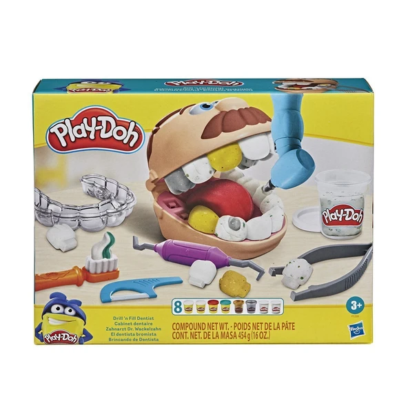 PARAPLY F1259 Play-Doh Dişçi Seti +3 yaş Kız Erkek Çocuk Oyuncak Eğitici Oyuncaklar ürün görseli 1