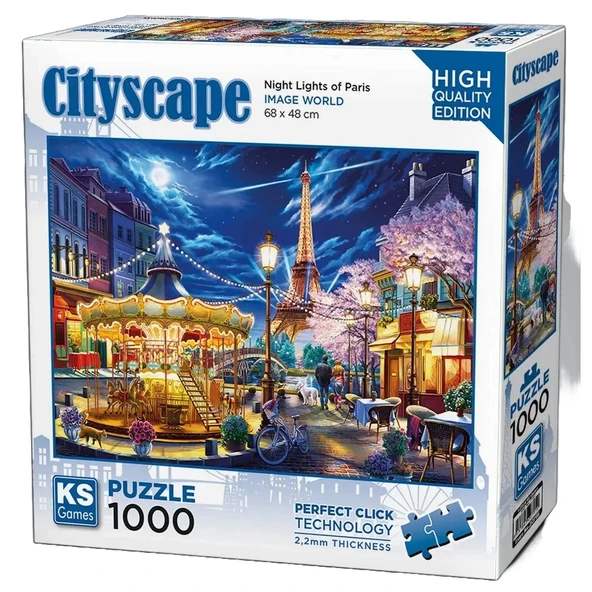 PARAPLY KS Games Night Lights Of Paris Puzzle 1000 Parça 20795 Kız Erkek Çocuk Oyuncak Eğitici Oyuncaklar ürün görseli 1