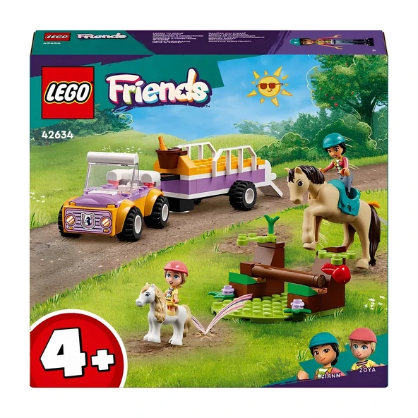 PARAPLY LEGO Friends At ve Midilli Römorku 42634 Kız Erkek Çocuk Oyuncak Eğitici Oyuncaklar ürün görseli 1