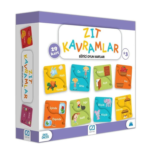 PARAPLY 5045 Eğitici Zıt Kavramlar -CA Games Kız Erkek Çocuk Oyuncak Eğitici Oyuncaklar ürün görseli 1