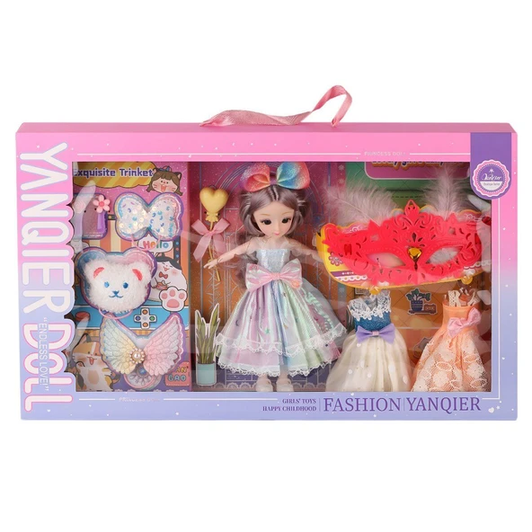 PARAPLY 3688-033A Fashion Aksesuarlı Eklemli Bebek -Karsan Oyuncak Kız Erkek Çocuk Oyuncak Eğitici Oyuncakla ürün görseli 1