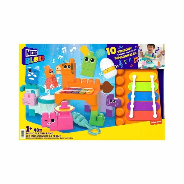 PARAPLY HPB46 Mega Bloks® Çiftlik Orkestrası 40 parça +1 yaş Kız Erkek Çocuk Oyuncak Eğitici Oyuncaklar ürün görseli 1