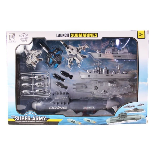 PARAPLY KZL-T074 Denizaltılı Savaş Oyun Seti Kız Erkek Çocuk Oyuncak Eğitici Oyuncaklar ürün görseli 1