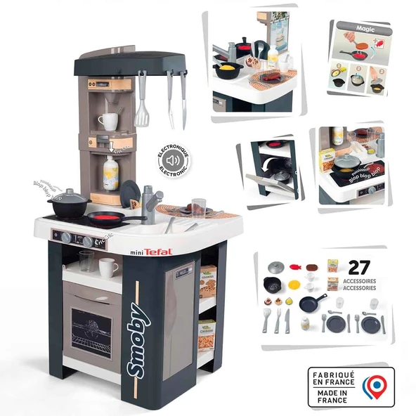PARAPLY Smoby Tefal Studio Mutfak 7600311056 Kız Erkek Çocuk Oyuncak Eğitici Oyuncaklar ürün görseli 1
