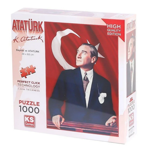 PARAPLY KS Games Atatürk Ve Türk Bayrağı Puzzle 1000 Parça 20728 Kız Erkek Çocuk Oyuncak Eğitici Oyuncaklar ürün görseli 1