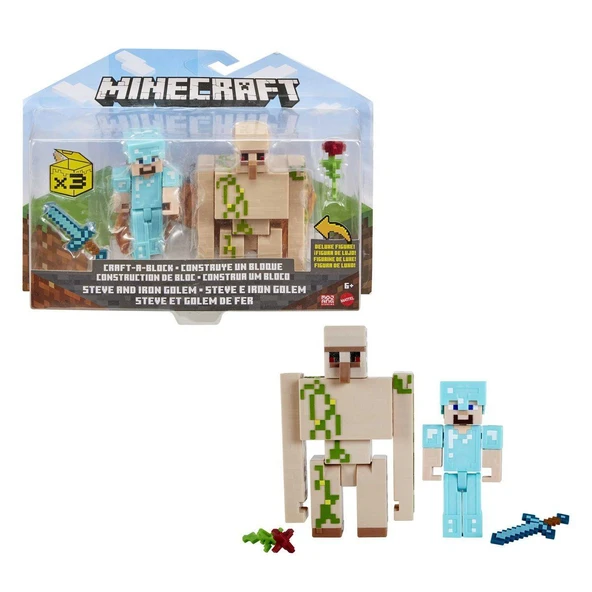 PARAPLY GTT53 Minecraft 3.25inch-8.25cm Figürler - İkili Paket Kız Erkek Çocuk Oyuncak Eğitici Oyuncaklar ürün görseli 1