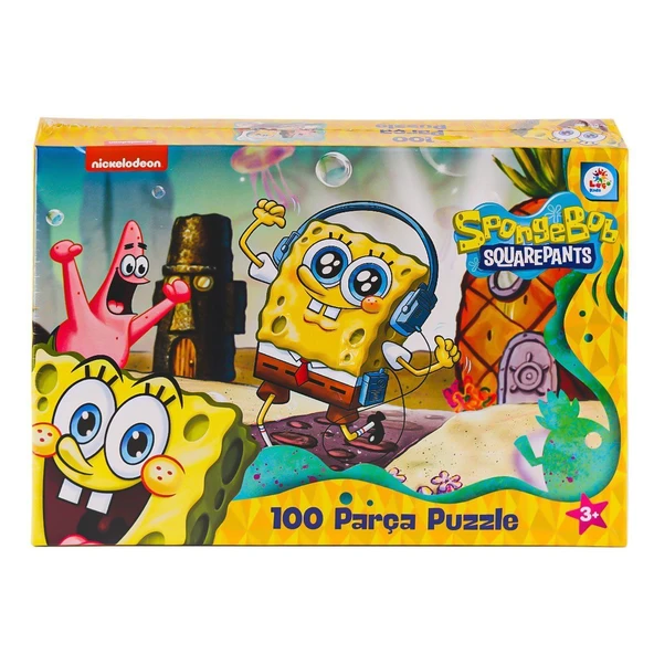 PARAPLY SB0049 Spongebob 100 Parça Puzzle Kız Erkek Çocuk Oyuncak Eğitici Oyuncaklar ürün görseli 1