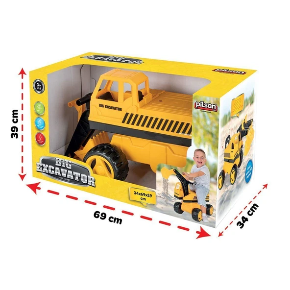 PARAPLY 06 207 Big Excavator Kız Erkek Çocuk Oyuncak Eğitici Oyuncaklar ürün görseli 1