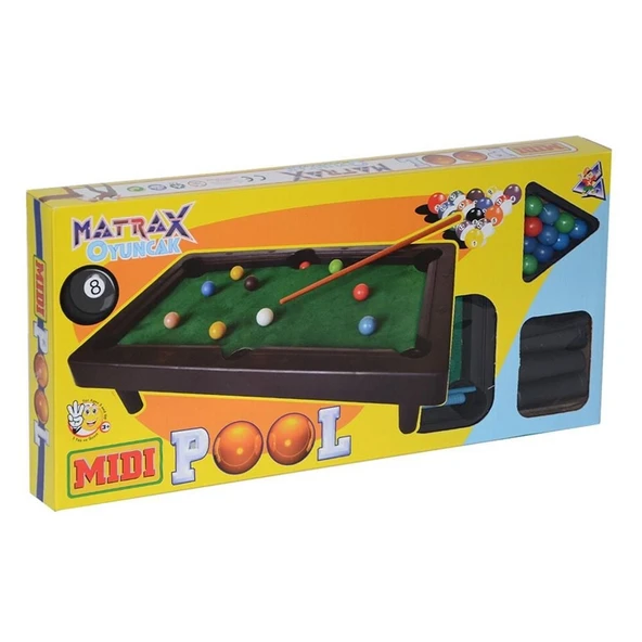 PARAPLY Orta Boy Bilardo Oyunu Mini Bilardo Masa Üstü Oyuncak - 80734 Kız Erkek Çocuk Oyuncak Eğitici Oyunca ürün görseli 1
