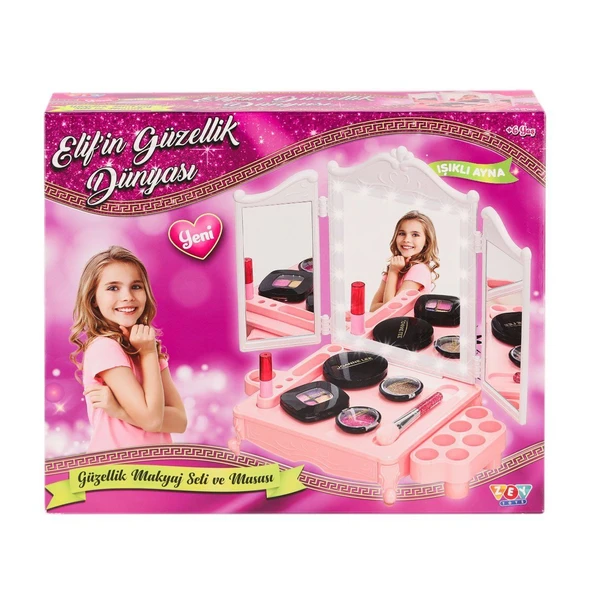 PARAPLY ZEY2044 LED Işıklı Elif\'in Güzellik Dünyası Makyaj Seti Kız Erkek Çocuk Oyuncak Eğitici Oyuncaklar ürün görseli 1