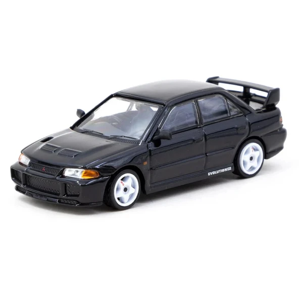 PARAPLY Tarmac Works 1/64 Mitsubishi Lancer GSR Evolution III Black Kız Erkek Çocuk Oyuncak Eğitici Oyuncakl ürün görseli 1