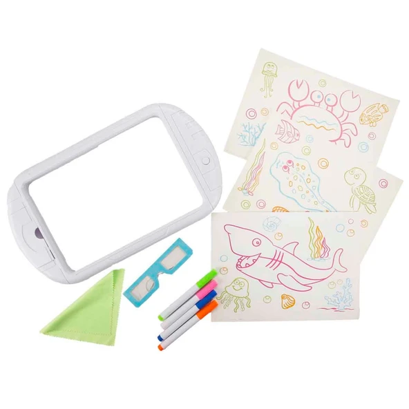 PARAPLY 3D Doodle Karanlıkta Parlayan Sihirli Yazı Tahtası Kız Erkek Çocuk Oyuncak Eğitici Oyuncaklar ürün görseli 1