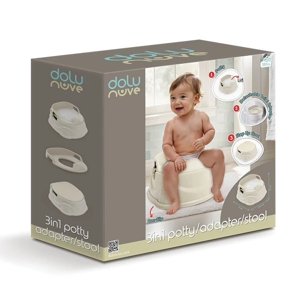 PARAPLY 7182 Lazımlık Adaptör Basamak Relax Bej -Dolu Oyuncak Kız Erkek Çocuk Oyuncak Eğitici Oyuncaklar ürün görseli 1