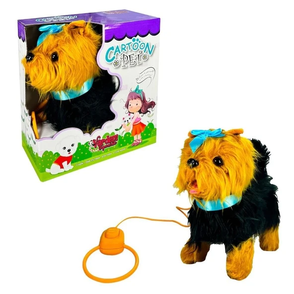PARAPLY PFT-B267 PELUŞ TASMALI YÜRÜYEN KÖPEK MAVİ -VRD Kız Erkek Çocuk Oyuncak Eğitici Oyuncaklar ürün görseli 1