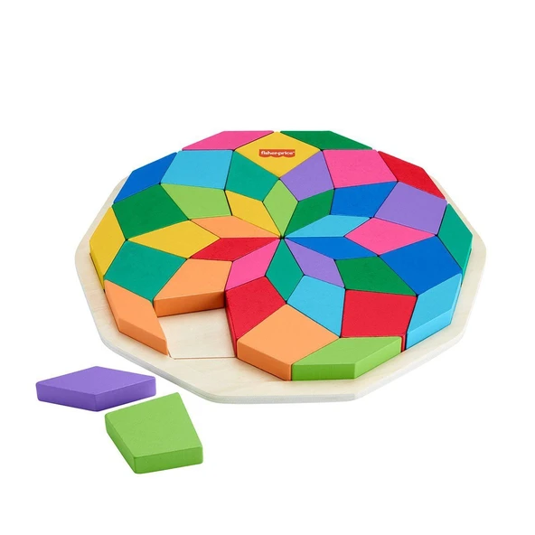 PARAPLY HXT94 Fisher-Price Ahşap Mandala Yapboz Kız Erkek Çocuk Oyuncak Eğitici Oyuncaklar ürün görseli 1