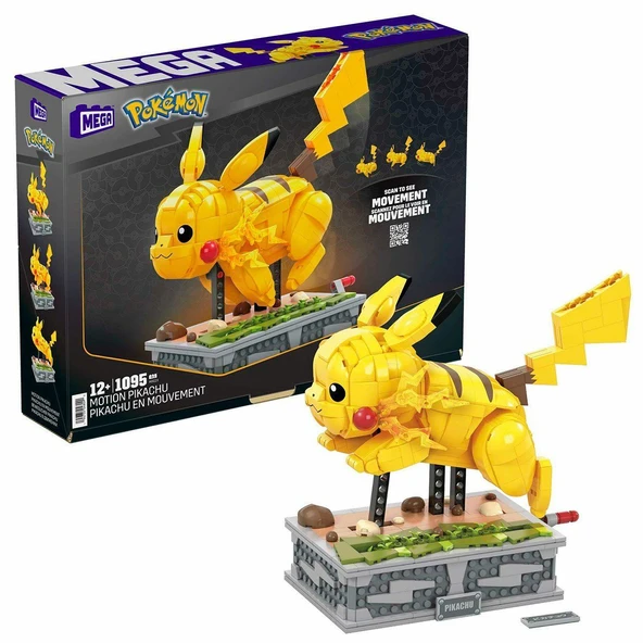 PARAPLY HGC23 MEGA™ Pokémon™ Motion Pikachu 1095 parça +12 yaş Kız Erkek Çocuk Oyuncak Eğitici Oyuncaklar ürün görseli 1