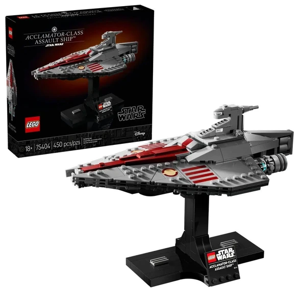 PARAPLY 75404 Lego Star Wars - Acclamator Sınıfı Hücum Gemisi 450 Parça +18 Yaş Kız Erkek Çocuk Oyuncak Eğit ürün görseli 1