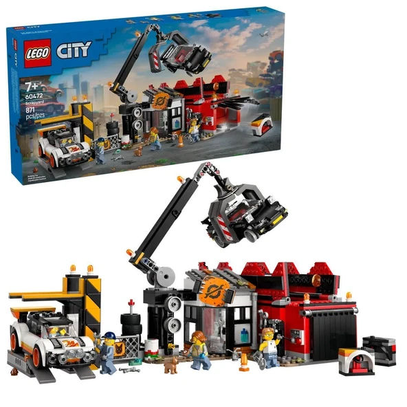 PARAPLY 60472 Lego City Hurdalık ve Arabalar 871 parça +7 yaş Kız Erkek Çocuk Oyuncak Eğitici Oyuncaklar ürün görseli 1