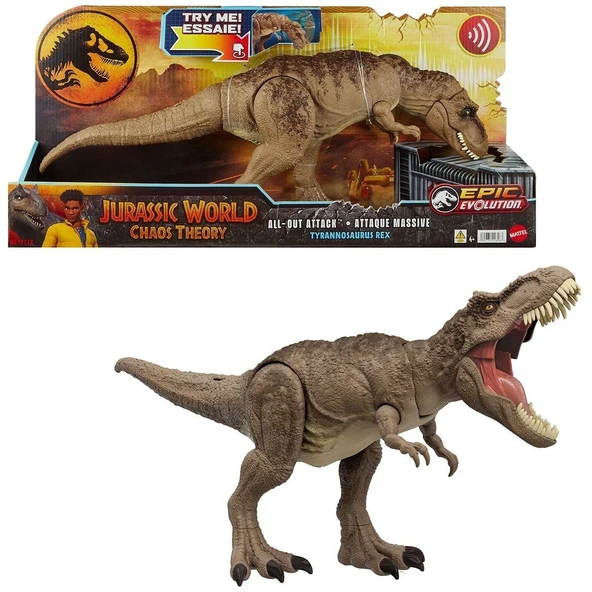 PARAPLY HXF53 Jurassic World Saldırgan T-Rex Figürü Kız Erkek Çocuk Oyuncak Eğitici Oyuncaklar ürün görseli 1