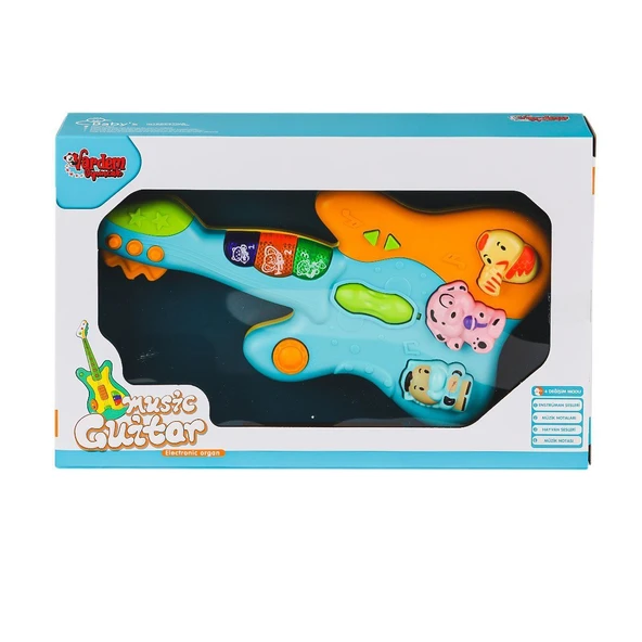 PARAPLY JLG-855-34A Işıklı ve Müzikli Gitar Bebek Pianosu Kız Erkek Çocuk Oyuncak Eğitici Oyuncaklar ürün görseli 1