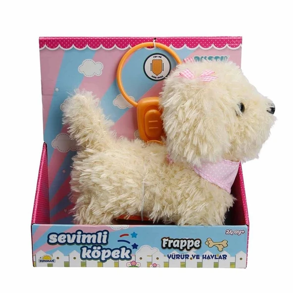 PARAPLY S01002858 YÜRÜYEN SEVİMLİ KÖPEK SESLİ BEYAZ-SUN Kız Erkek Çocuk Oyuncak Eğitici Oyuncaklar ürün görseli 1