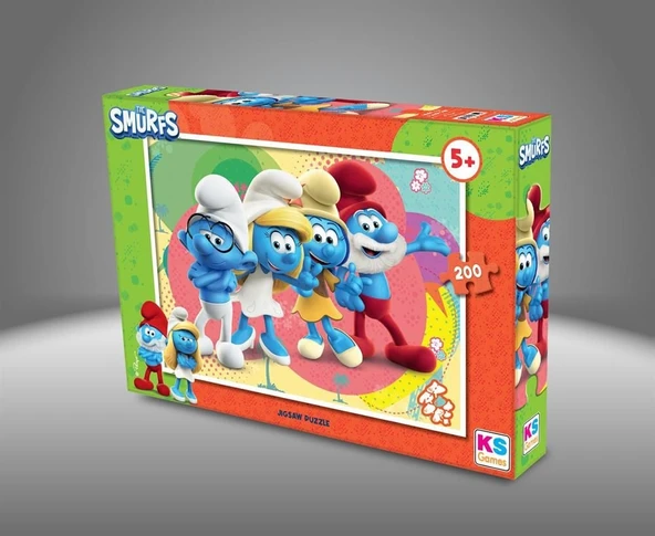PARAPLY SMR 113 SMURF ŞİRİNLER 200 PRÇ PUZZLE -KS Kız Erkek Çocuk Oyuncak Eğitici Oyuncaklar ürün görseli 1