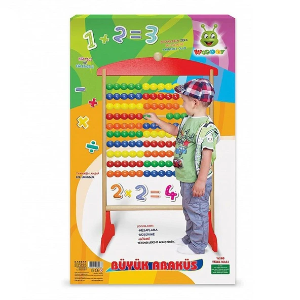 PARAPLY KR031 Woodoy Abaküs 100lü Kız Erkek Çocuk Oyuncak Eğitici Oyuncaklar ürün görseli 1