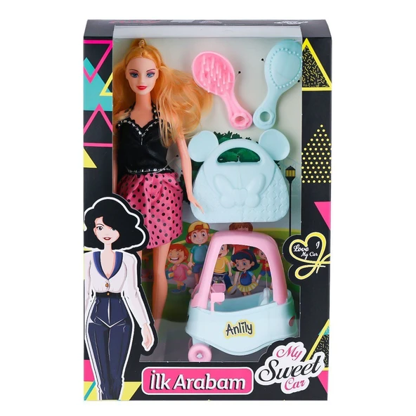 PARAPLY 02437 Anlily Bebek İlk Arabam Kız Erkek Çocuk Oyuncak Eğitici Oyuncaklar ürün görseli 1