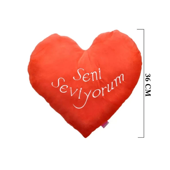 PARAPLY 1153K Kalp Yastık 36x36cm Kız Erkek Çocuk Oyuncak Eğitici Oyuncaklar ürün görseli 1