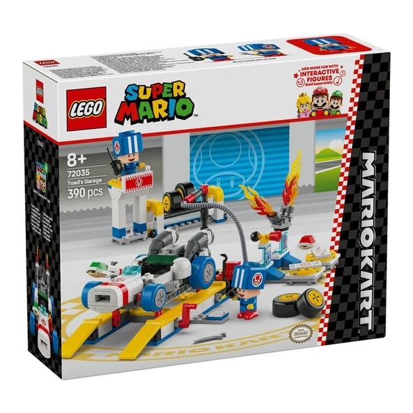 PARAPLY 72035 Lego Super Mario Mario Kart – Toadun Garajı 390 parça +8 yaş Kız Erkek Çocuk Oyuncak Eğitici O ürün görseli 1