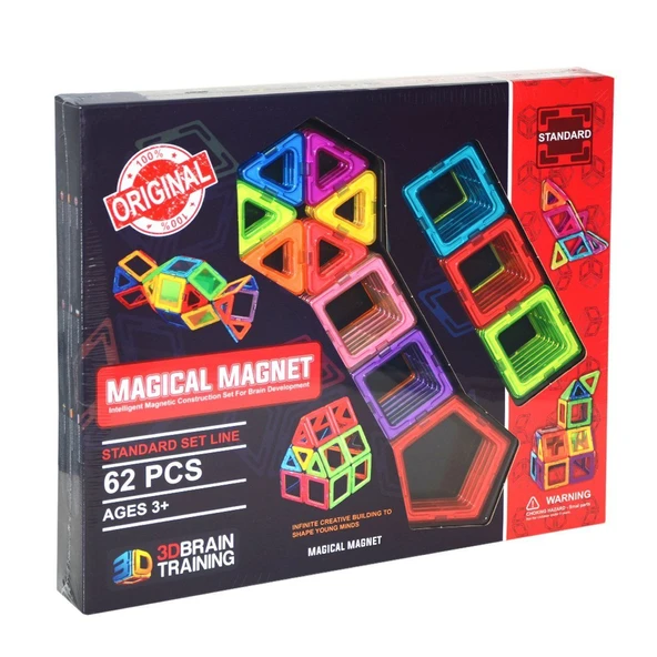 PARAPLY 6011 Başel, Maginal Magnet 62 Parça Kız Erkek Çocuk Oyuncak Eğitici Oyuncaklar ürün görseli 1