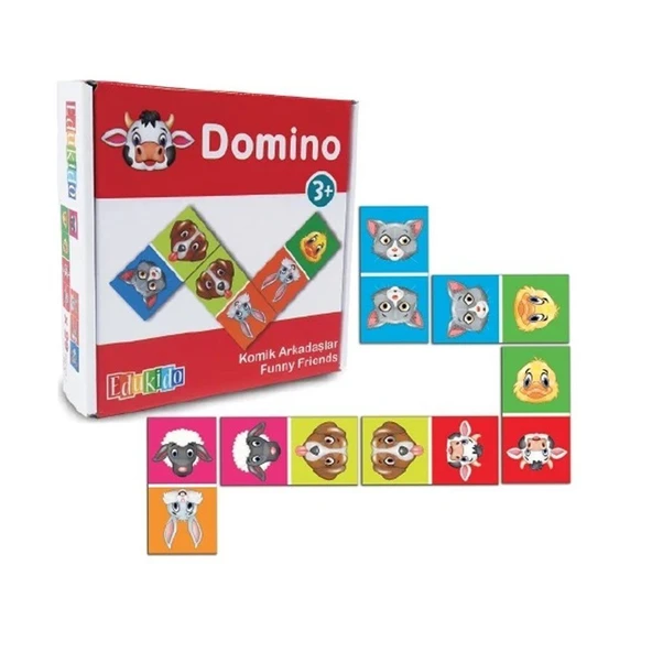 PARAPLY EDU-3010 Komik Arkadaşlar Domino -Chiva Kız Erkek Çocuk Oyuncak Eğitici Oyuncaklar ürün görseli 1