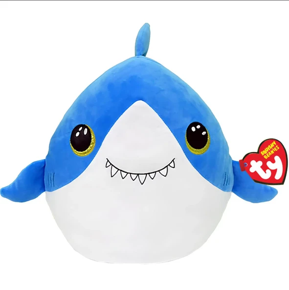 PARAPLY Ty Squishy Beanies Yastık Köpekbalığı Finsley 36cm Kız Erkek Çocuk Oyuncak Eğitici Oyuncaklar ürün görseli 1