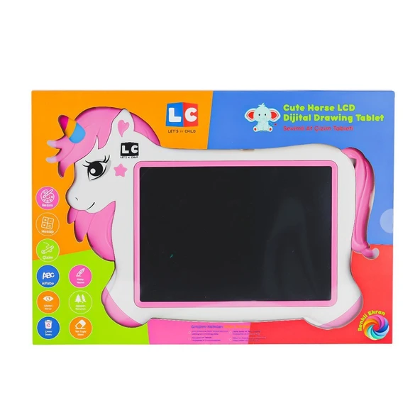 PARAPLY LC-31066 Sevimli At Çizim Tableti 10 inç -Lets be Child Kız Erkek Çocuk Oyuncak Eğitici Oyuncaklar ürün görseli 1