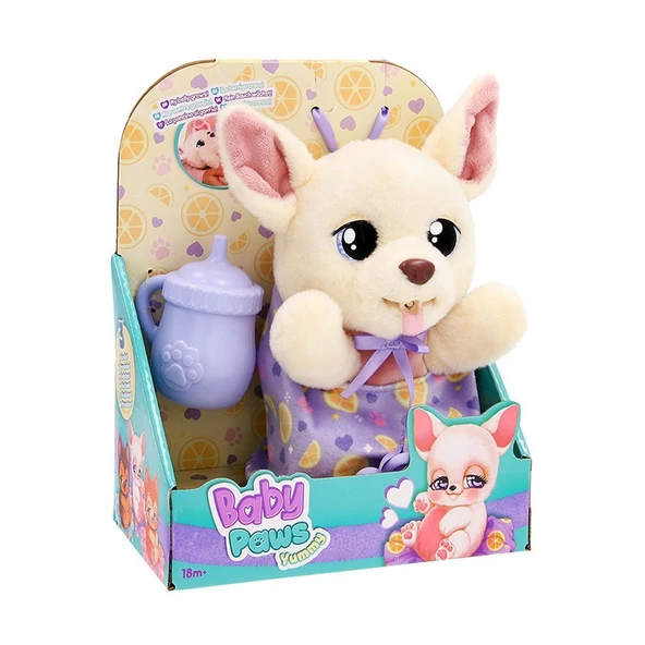 PARAPLY BAW03100 Baby Paws Yummy Chihuahua 18cm Peluş Kız Erkek Çocuk Oyuncak Eğitici Oyuncaklar ürün görseli 1