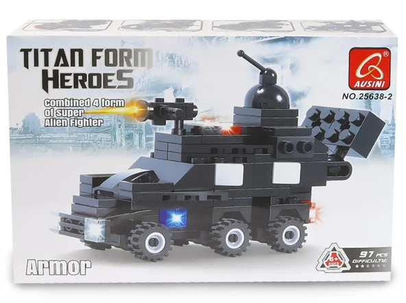 PARAPLY Ausini Titan Form Heroes-2 Armor 97 Parça Kız Erkek Çocuk Oyuncak Eğitici Oyuncaklar ürün görseli 1