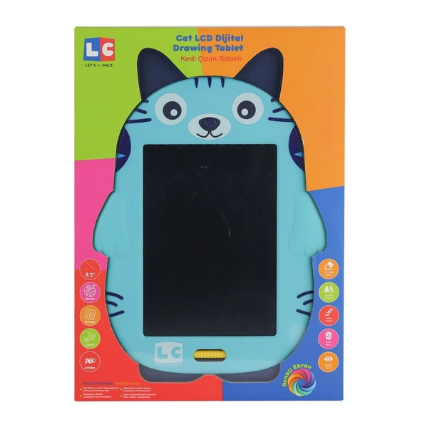 PARAPLY LC-31070 Kedi Çizim Tableti 8.5 inç Kız Erkek Çocuk Oyuncak Eğitici Oyuncaklar ürün görseli 1