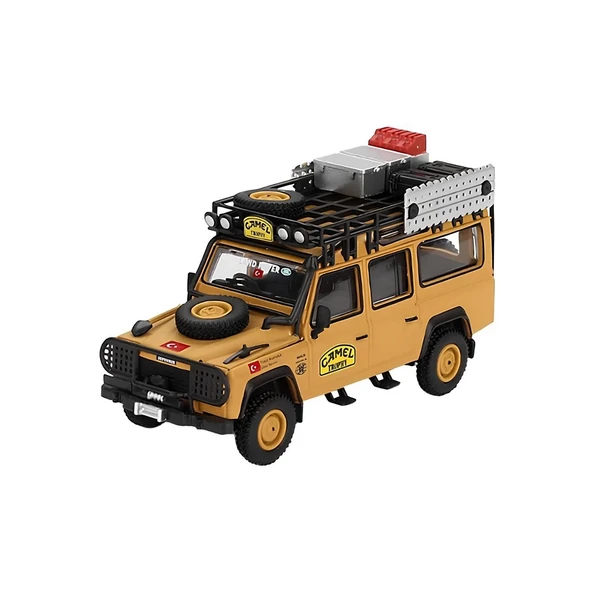 PARAPLY Mini Gt 1/64 Land Rover Defender 110 1989 Camel Trophy Turkey Kız Erkek Çocuk Oyuncak Eğitici Oyunca ürün görseli 1