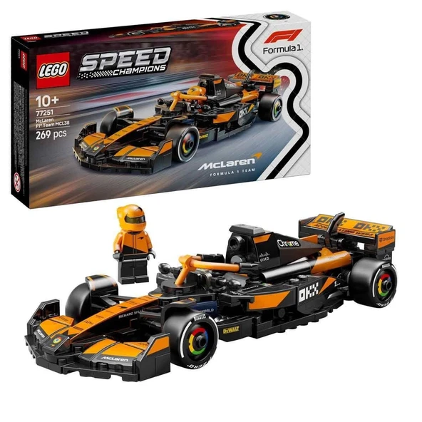 PARAPLY 77251 Lego Speed Champ.McLaren F1 Team MCL38 Yarış Arabası 269 parça +10 yaş Kız Erkek Çocuk Oyuncak ürün görseli 1