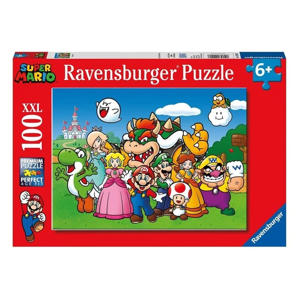 PARAPLY 129928 Super Mario Fun 100 parça XXL Ravensburger Puzzle Kız Erkek Çocuk Oyuncak Eğitici Oyuncaklar ürün görseli 1